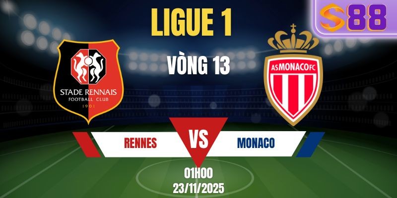 S88 Soi Kèo Rennes vs Monaco 01h00 Ngày 23/11/2025 - Vòng 13 Ligue